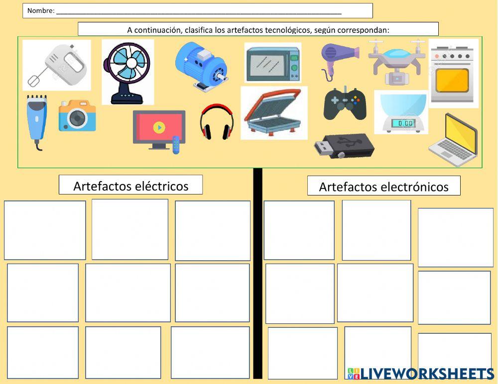 Artefactos eléctricos y electrónicos
