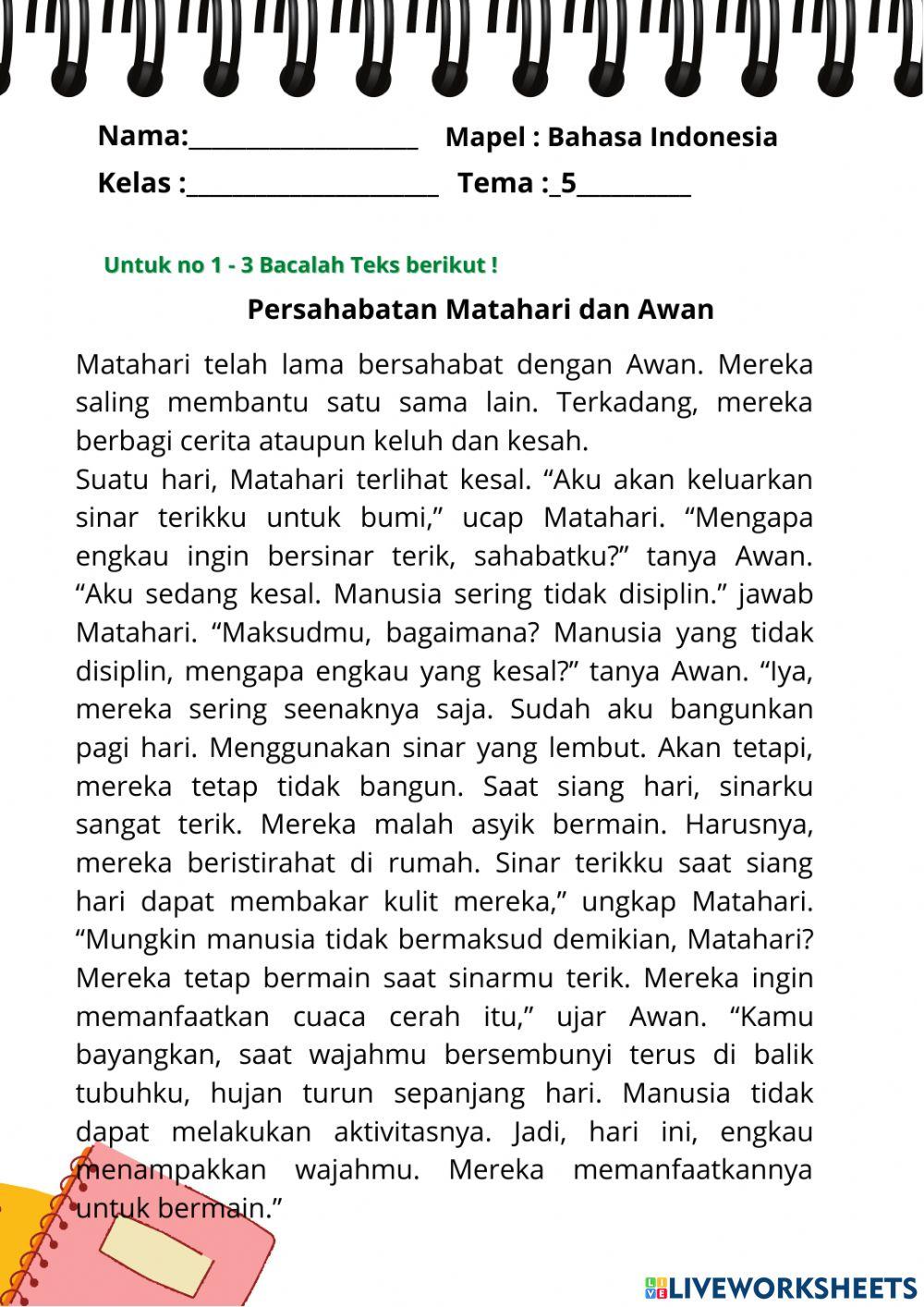 Asat bahasa indonesia tema 5 kelas 3