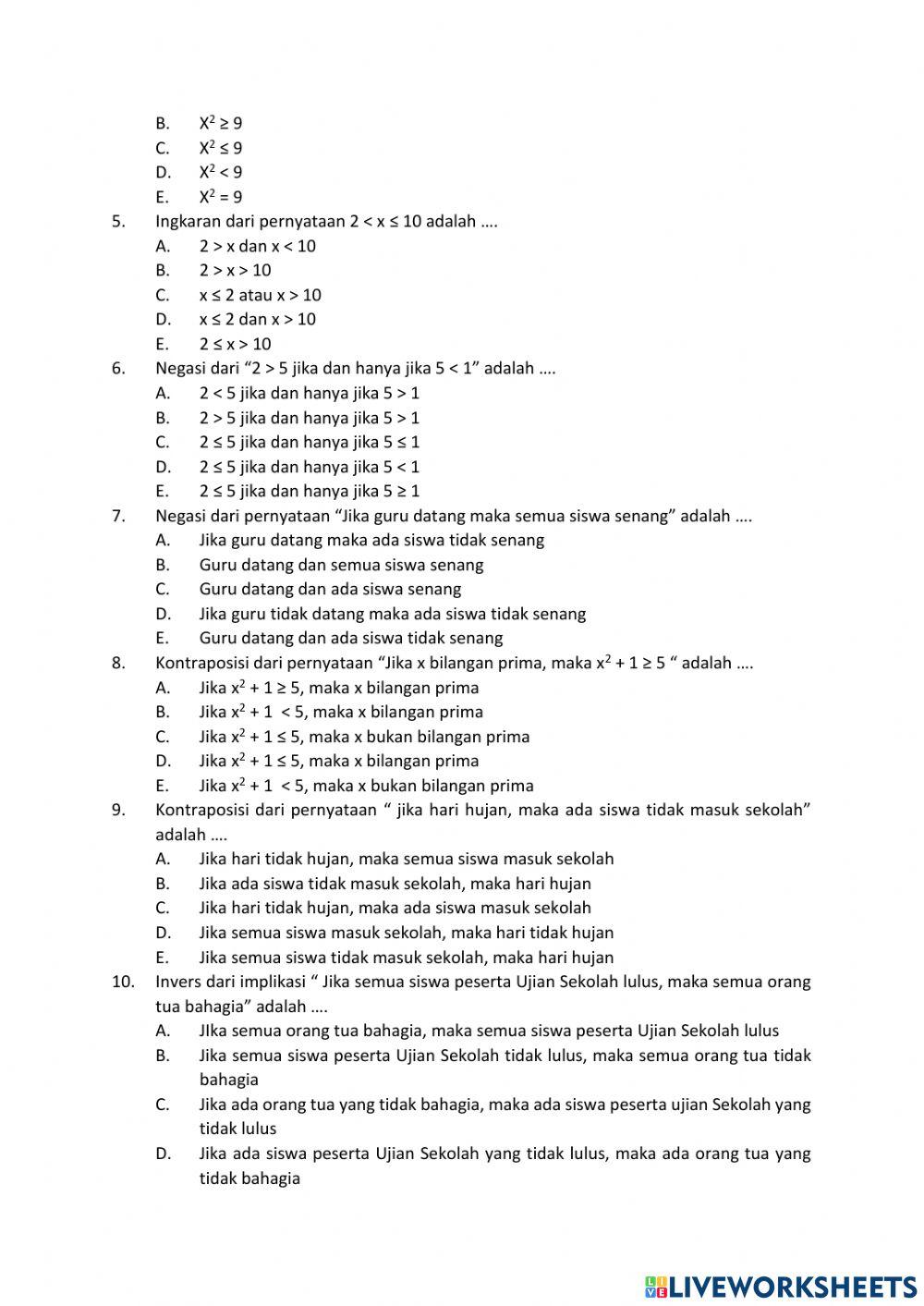 TES LOGIKA MATEMATIKA