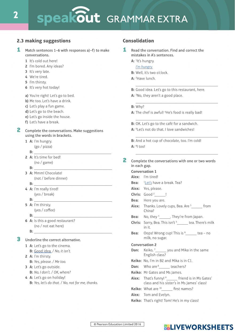 2.3 workbook speakout