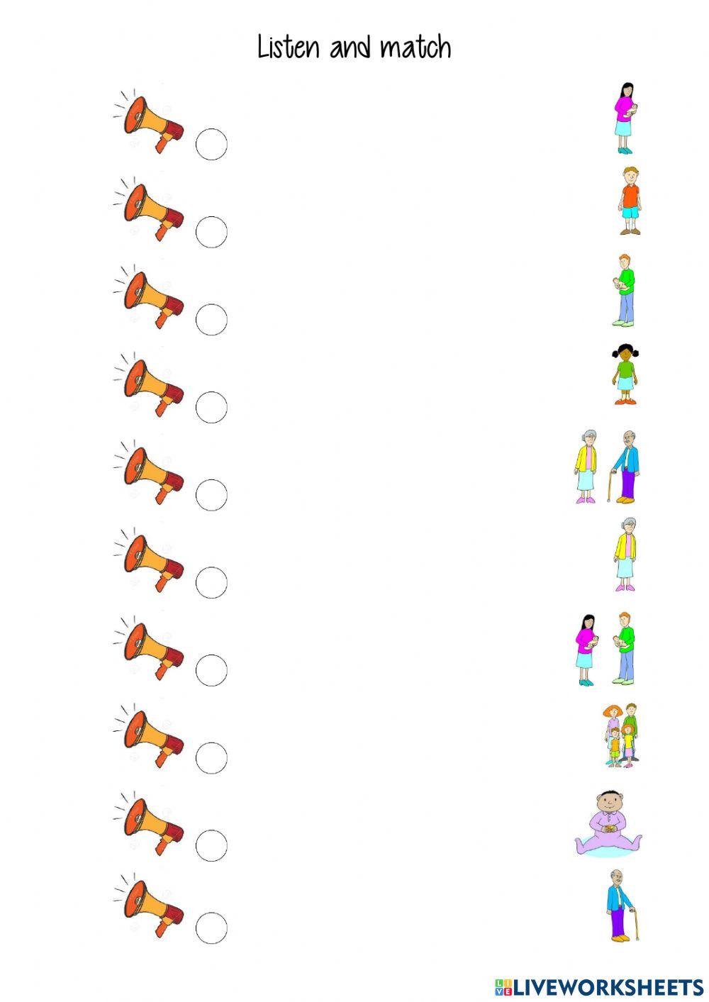 Listen and match family