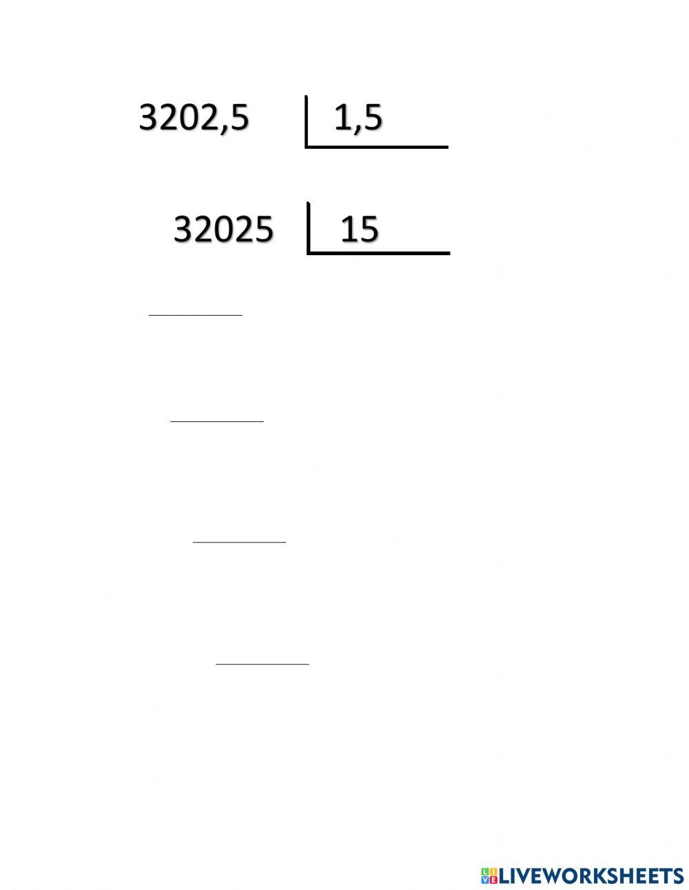 Divisiones con decimales