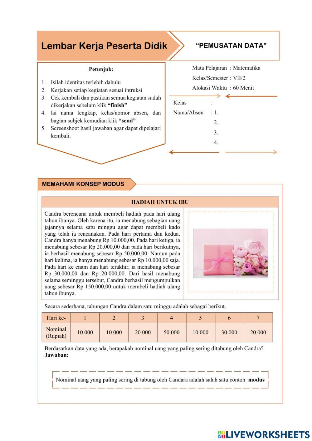 Ukuran Pemusatan Data