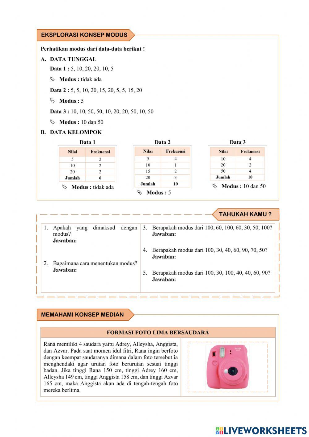 Ukuran Pemusatan Data