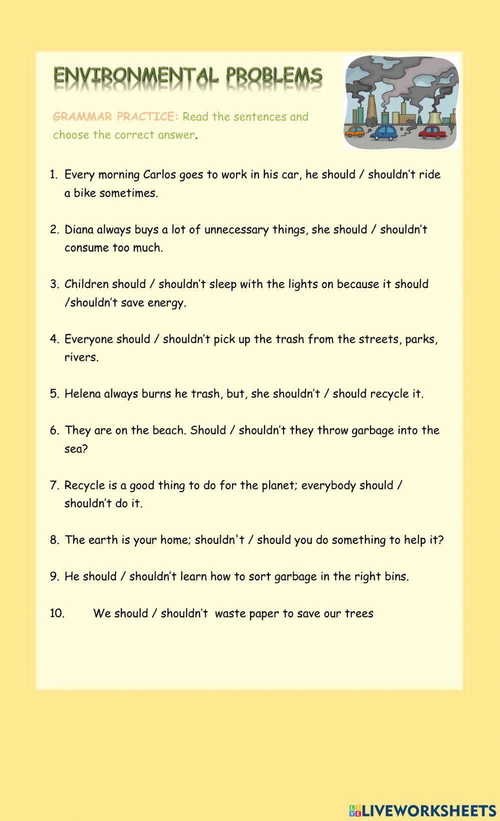 Enviromental problems