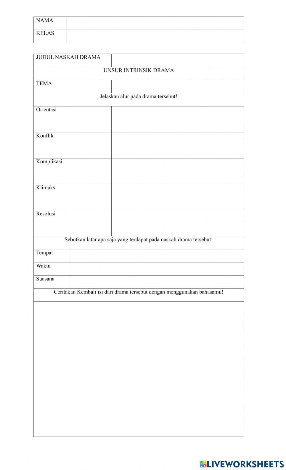 Analisis Naskah Drama Kelas XI MIPA 1