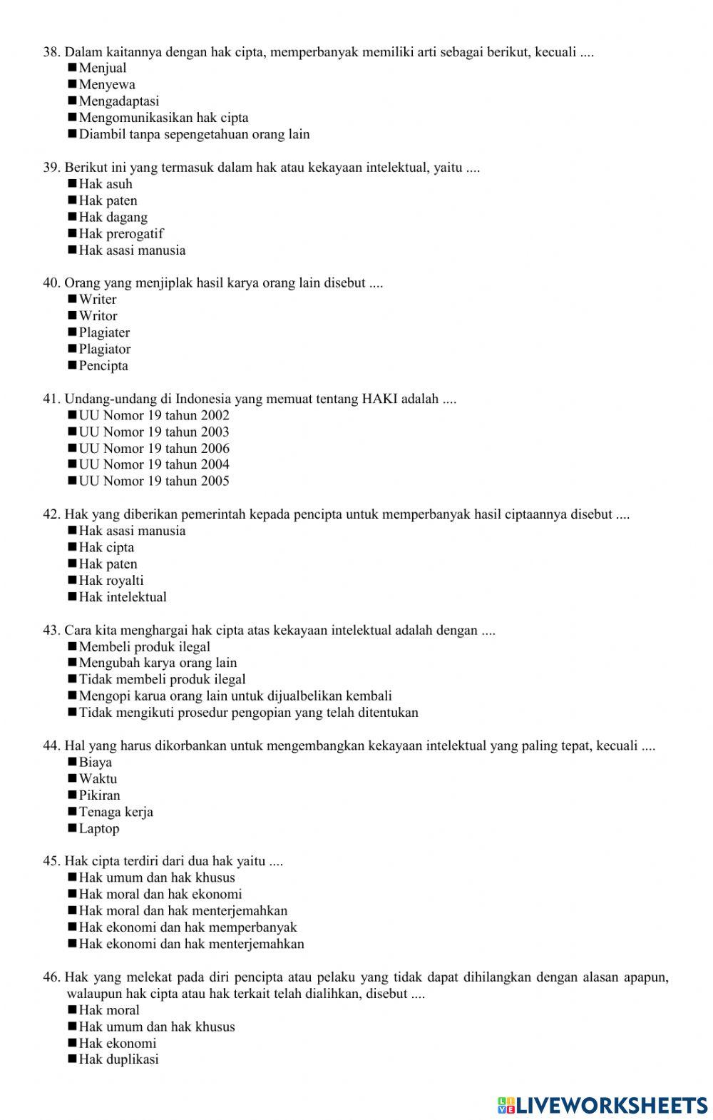 LATIAN SOAL PKK KELAS XI SEMESTER GENAP
