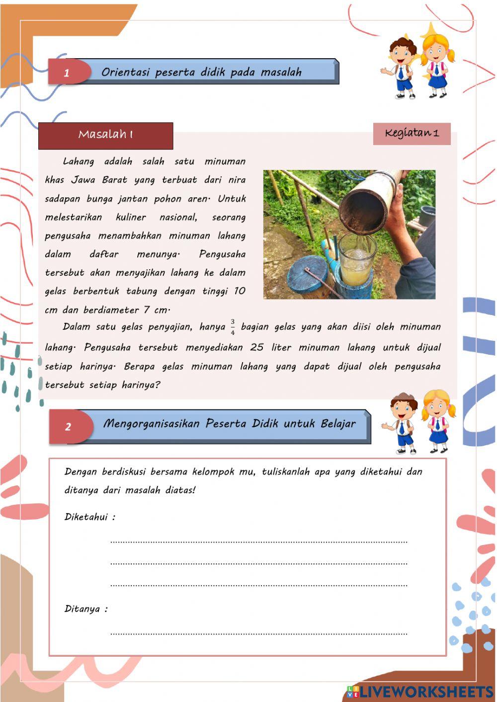 Volume tabung dan kerucut