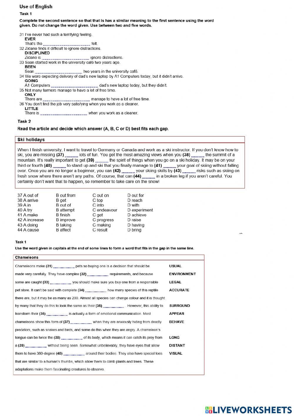 GOLD EXP B3 - units 3-6 - final test