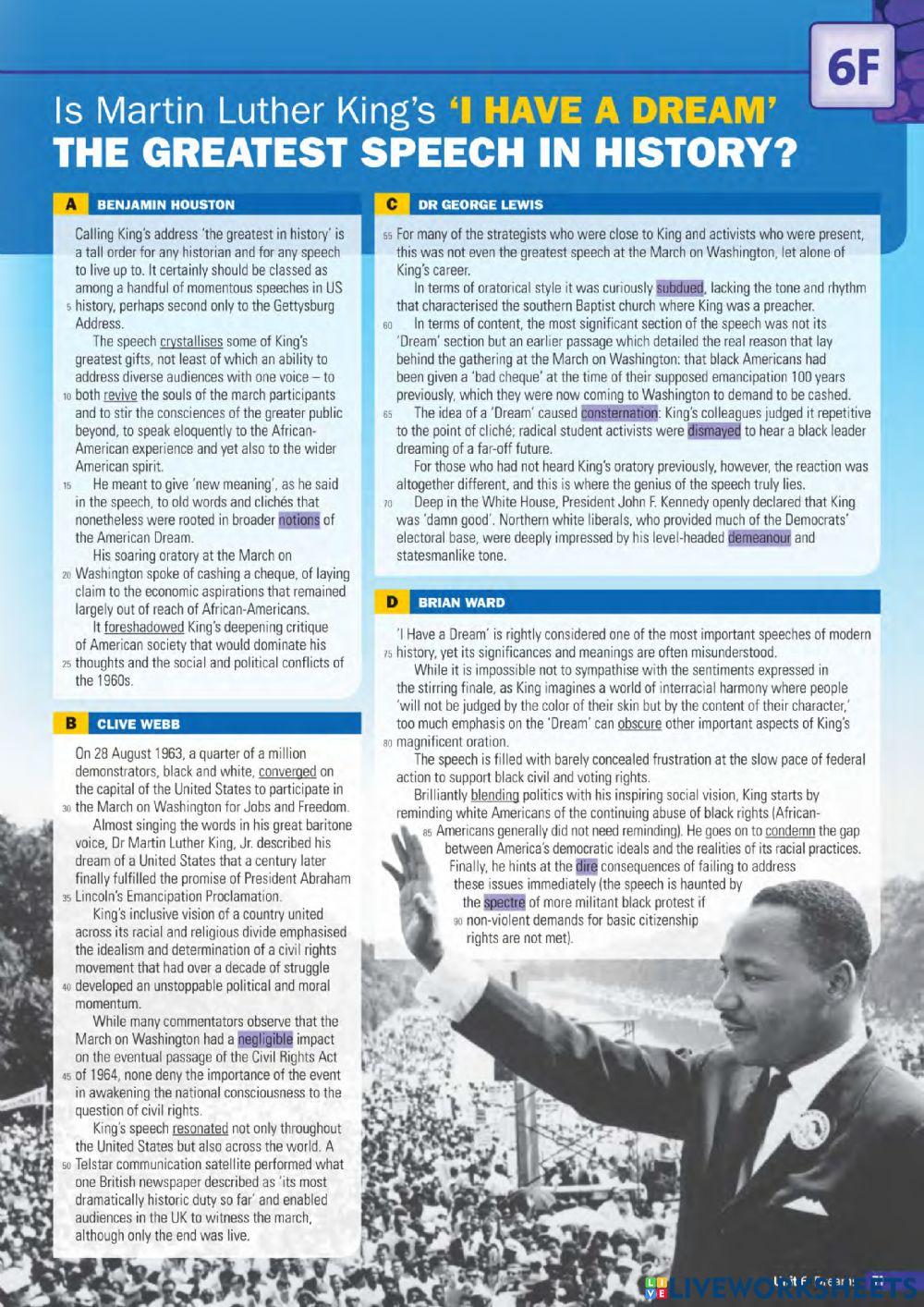 Reading dreams b2 1 online exercise for live worksheets