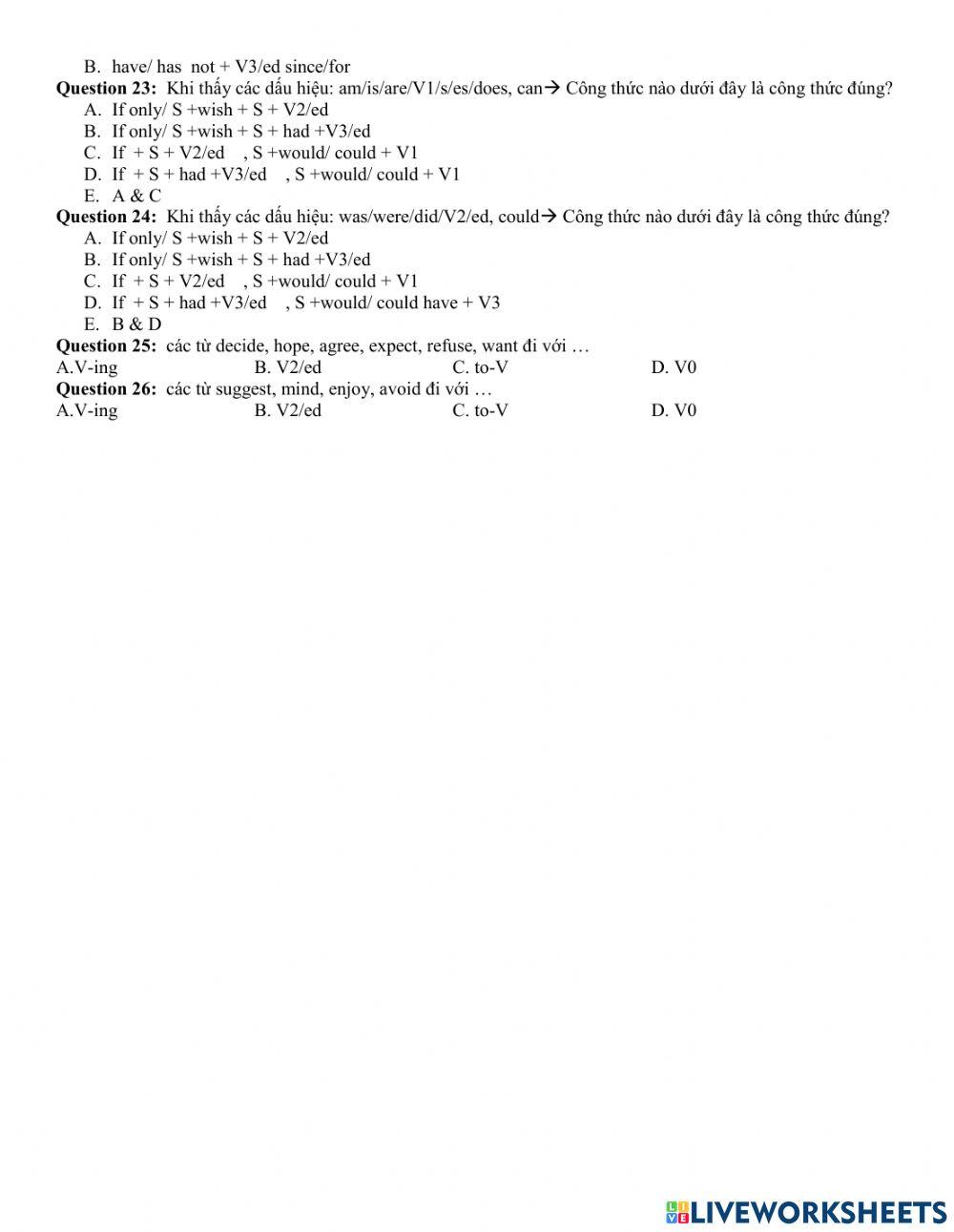 Ôn thi tn-ngữ pháp 1