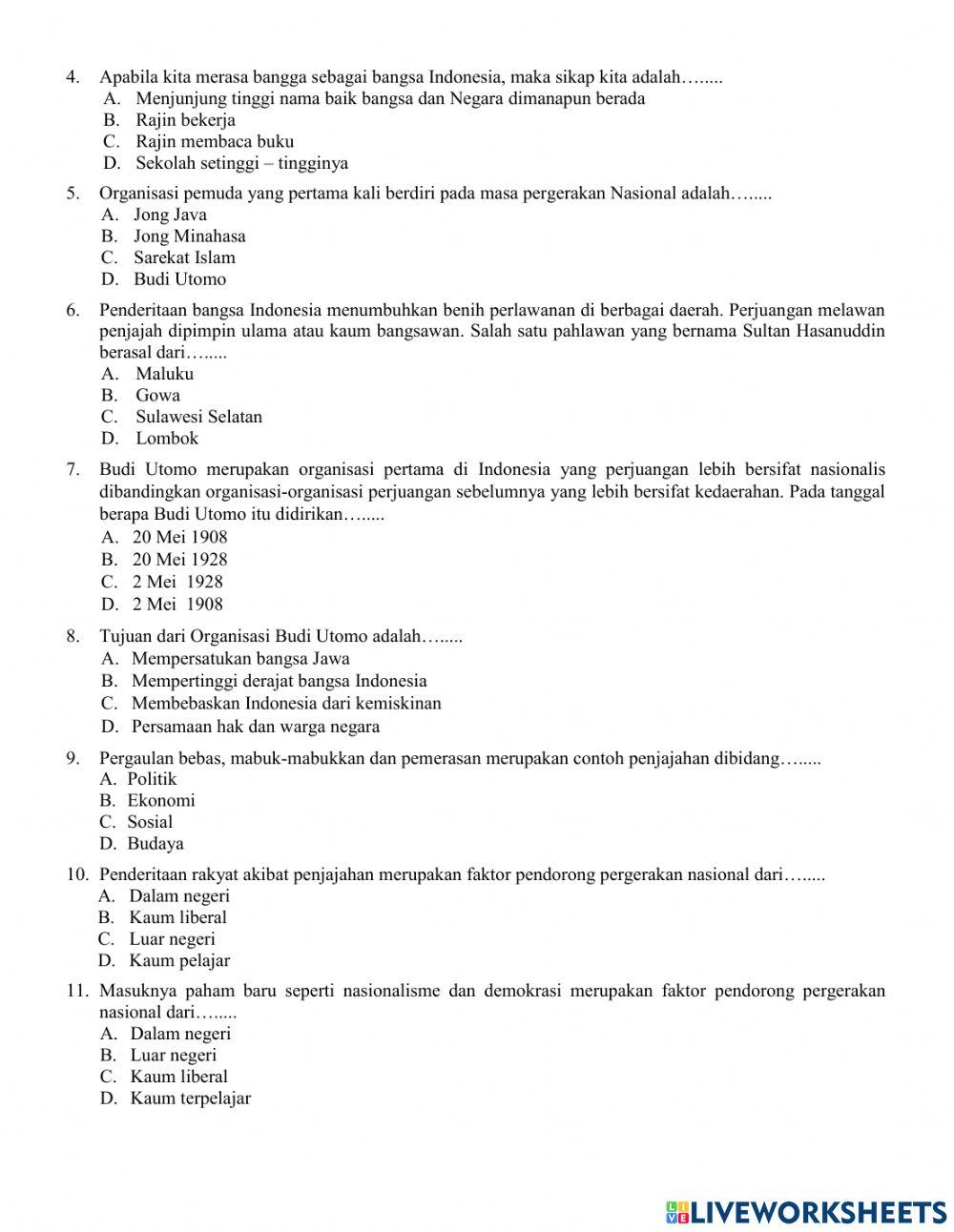 Soal PAT PKN MTs MBH Kelas 8
