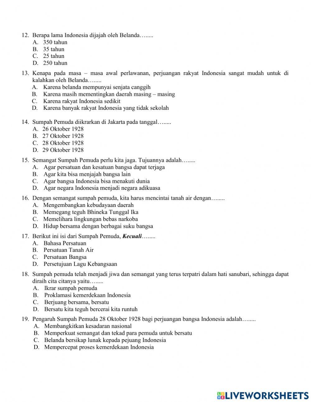 Soal PAT PKN MTs MBH Kelas 8