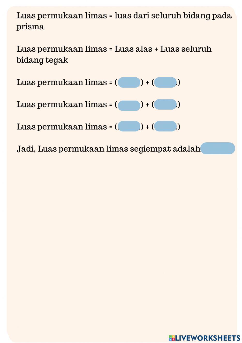 Luas Permukaan Limas R