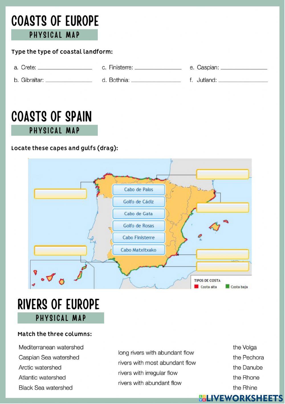 Geography of Spain and Europe