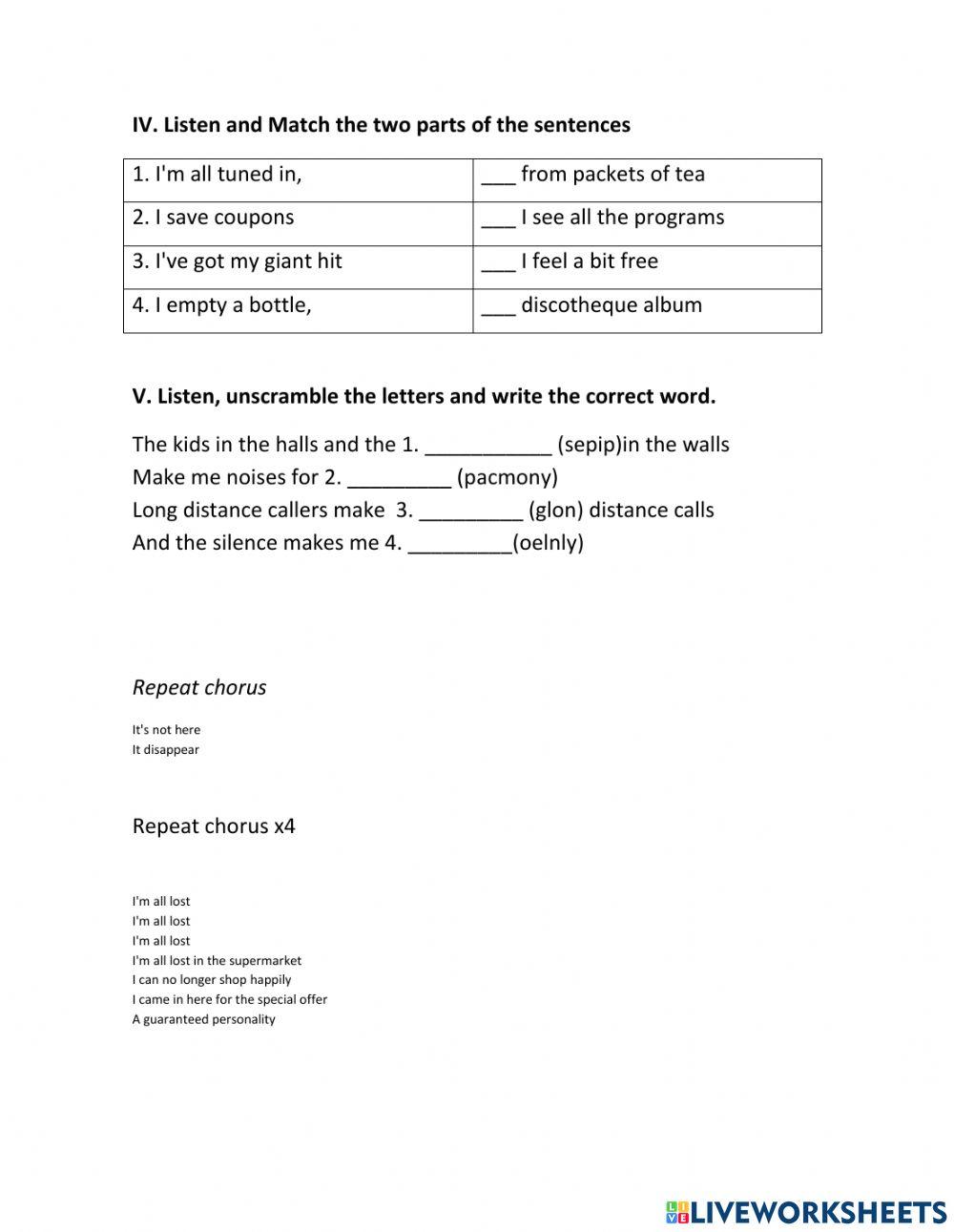 Lost in the supermarket - The Clash