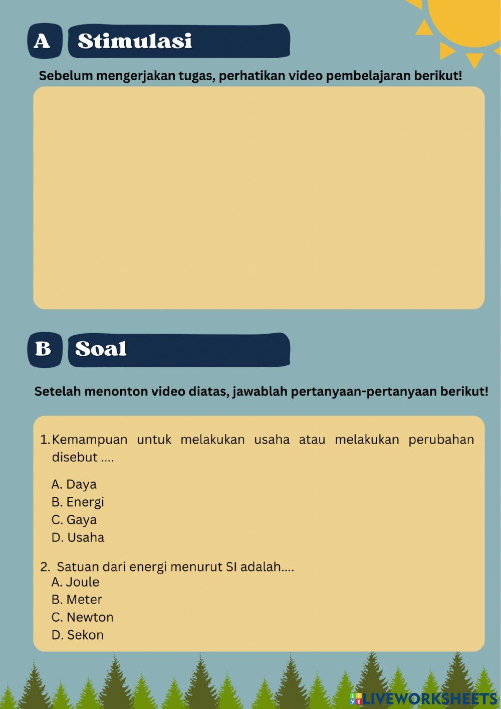 LKPD 1 - Energi dalam sistem kehidupan