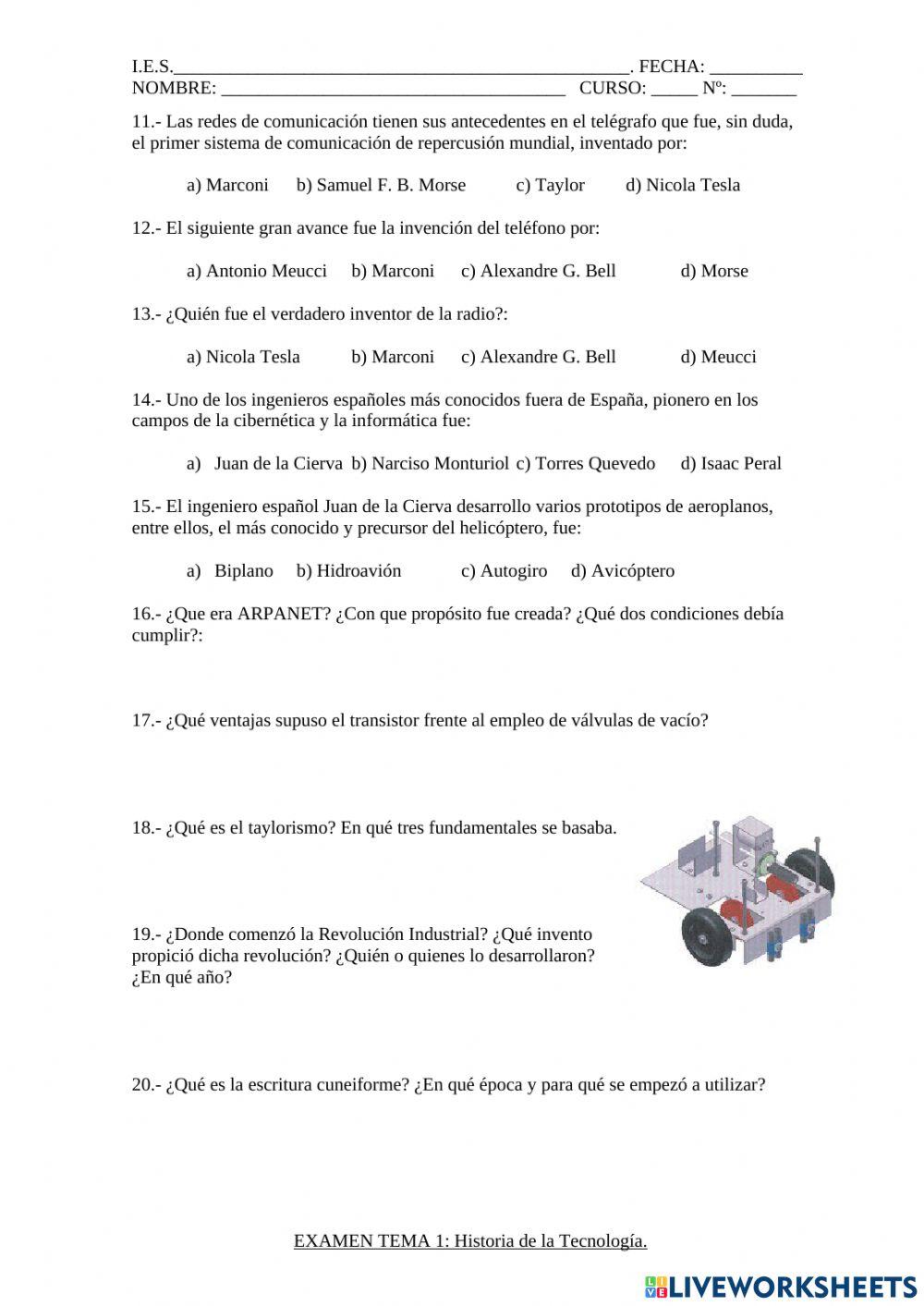 Examen Tema8.-Historia de la Tecnología