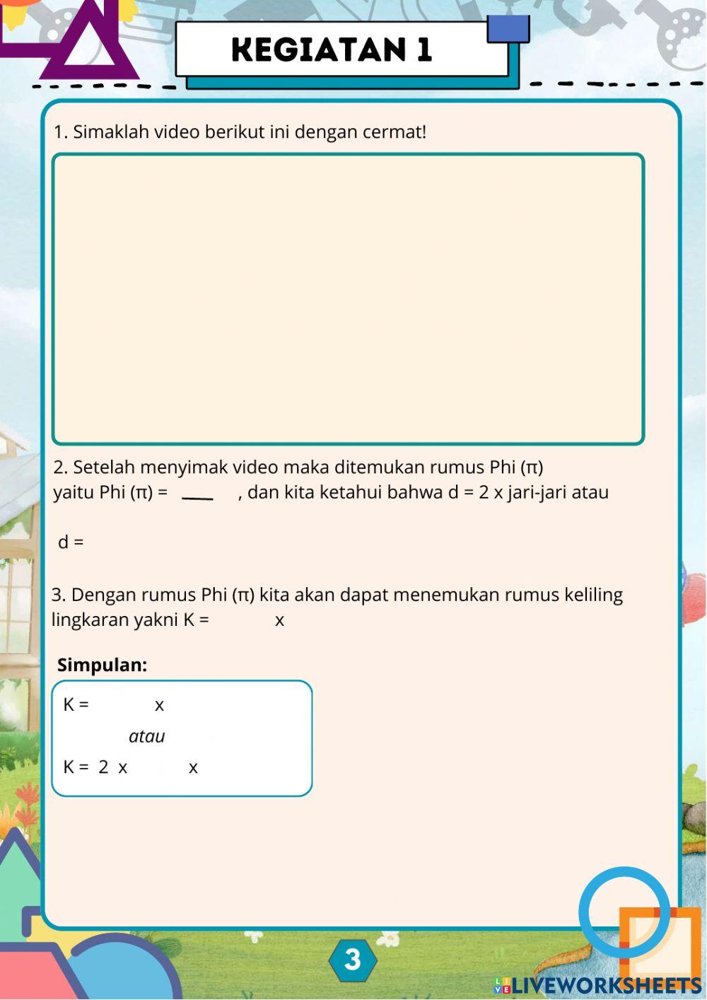 LKPD Luas dan Keliling Lingkaran