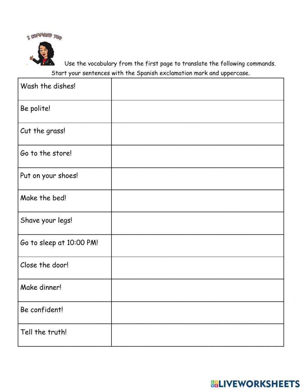 Los mandatos afirmativos