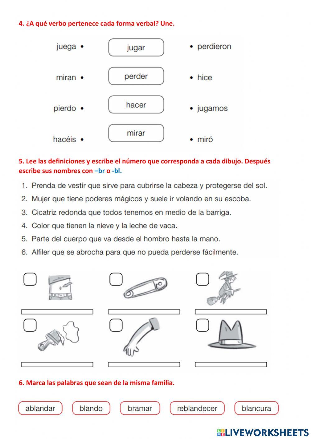 Repaso lengua tema 10