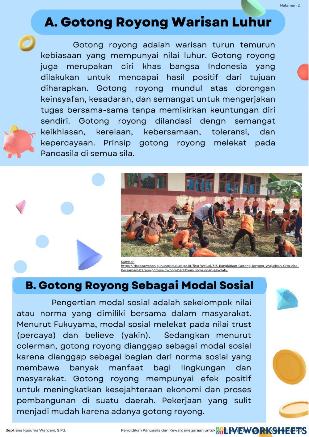 PKn Materi Gotong Royong