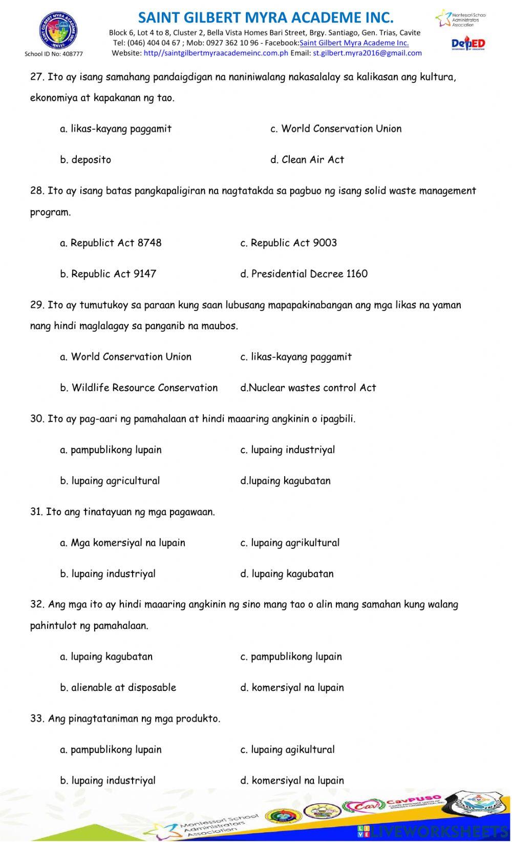 AP 4 (4th Quarter Exam)