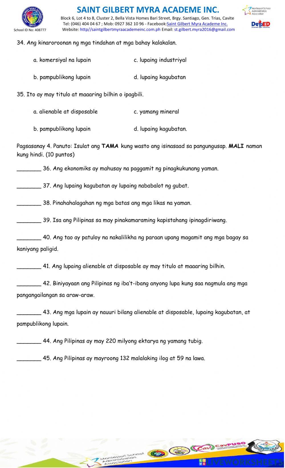 AP 4 (4th Quarter Exam)