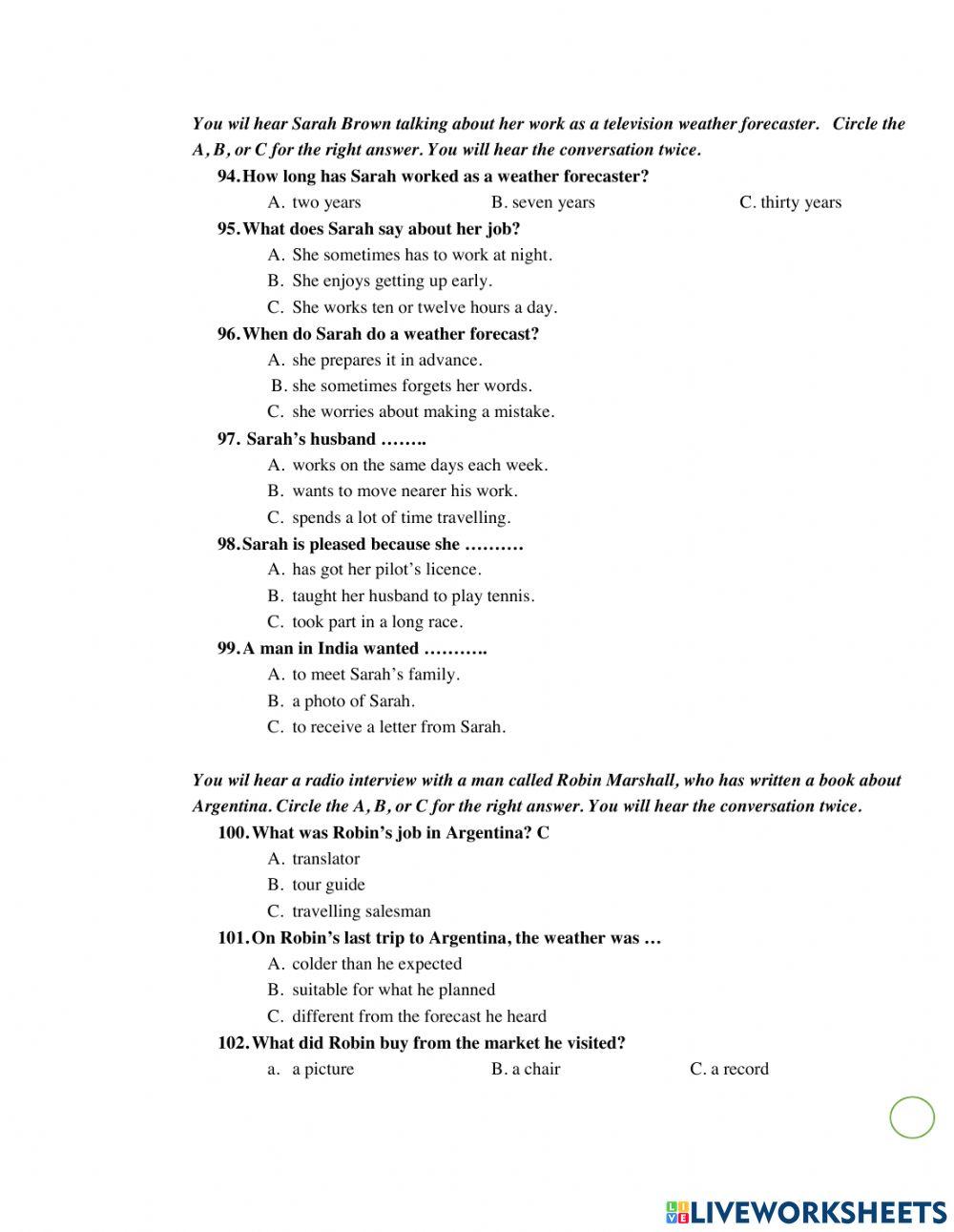Review ha6 - listening part 3