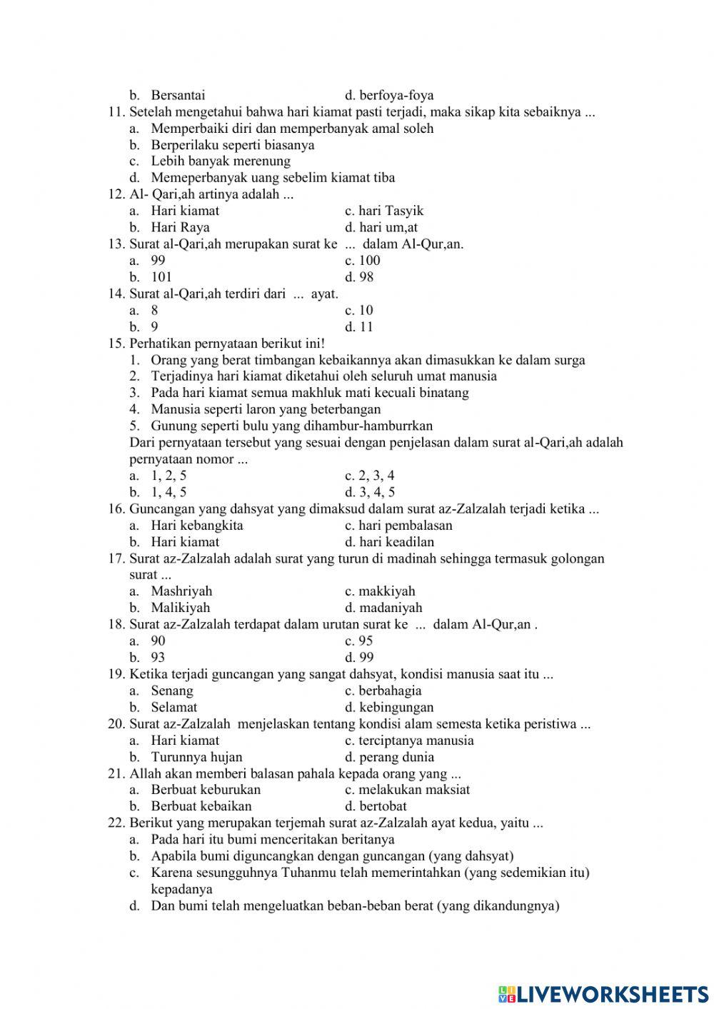 Al-qur'an hadis kelas 4