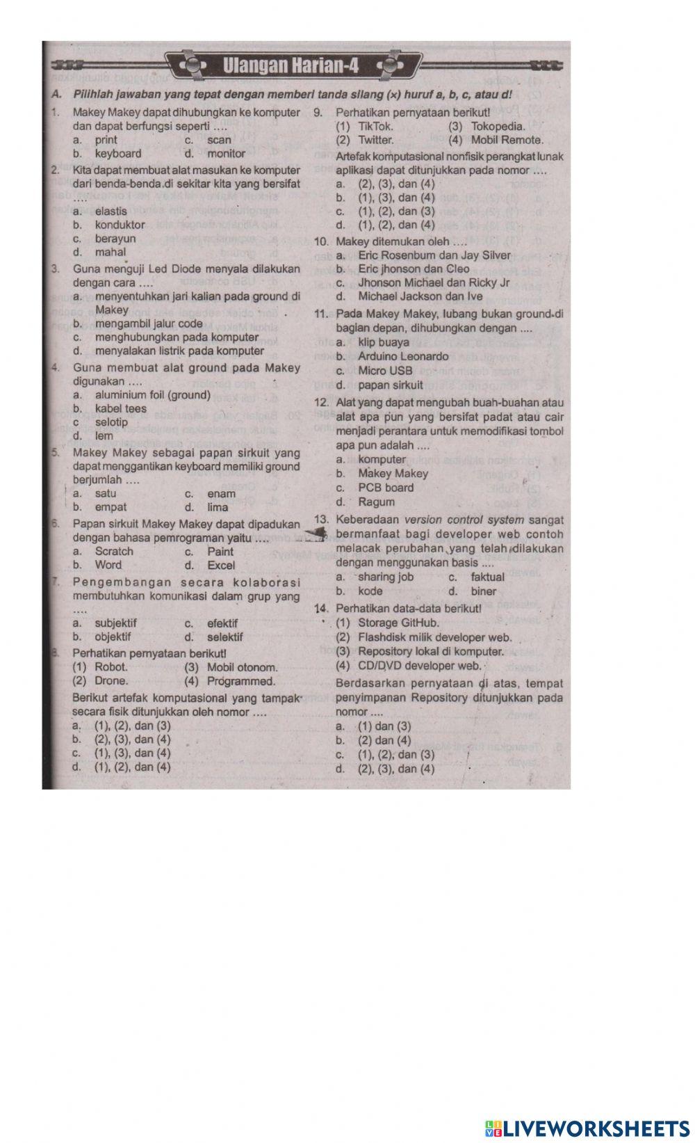 Soal Informatika Bab 4 Kelas 7 SMPITC