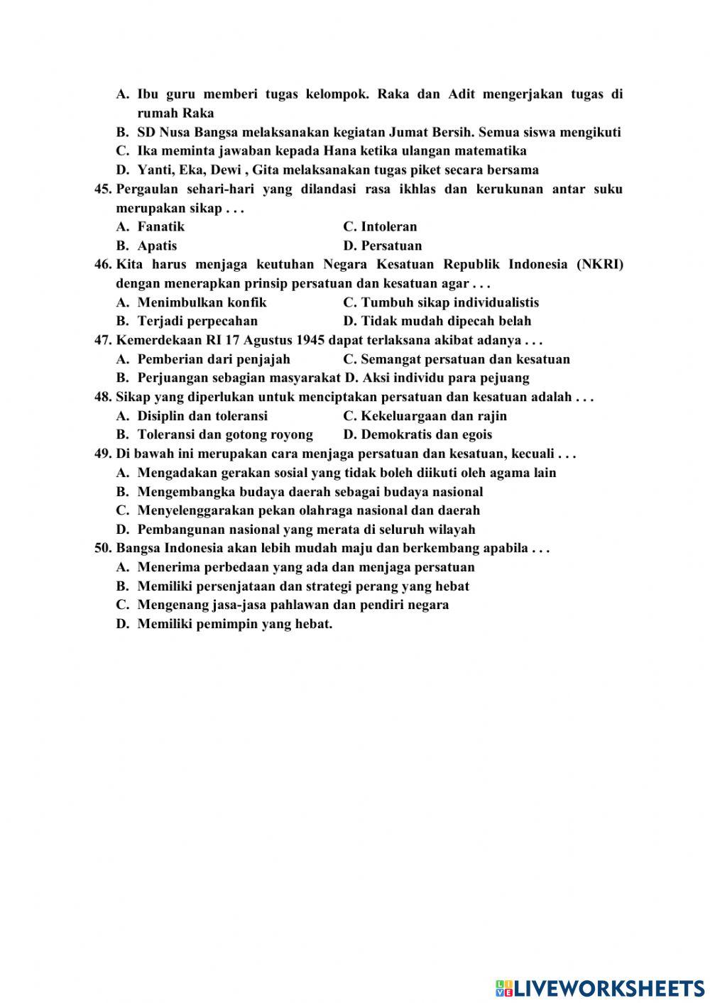 Pat pendidikan pancasila dan kewarganegaraan