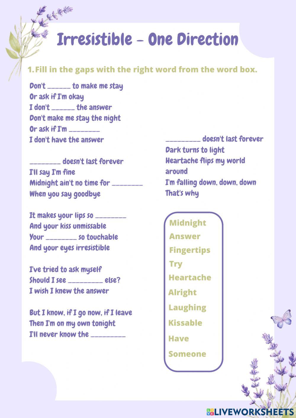 Irresistible - One Direction Listening