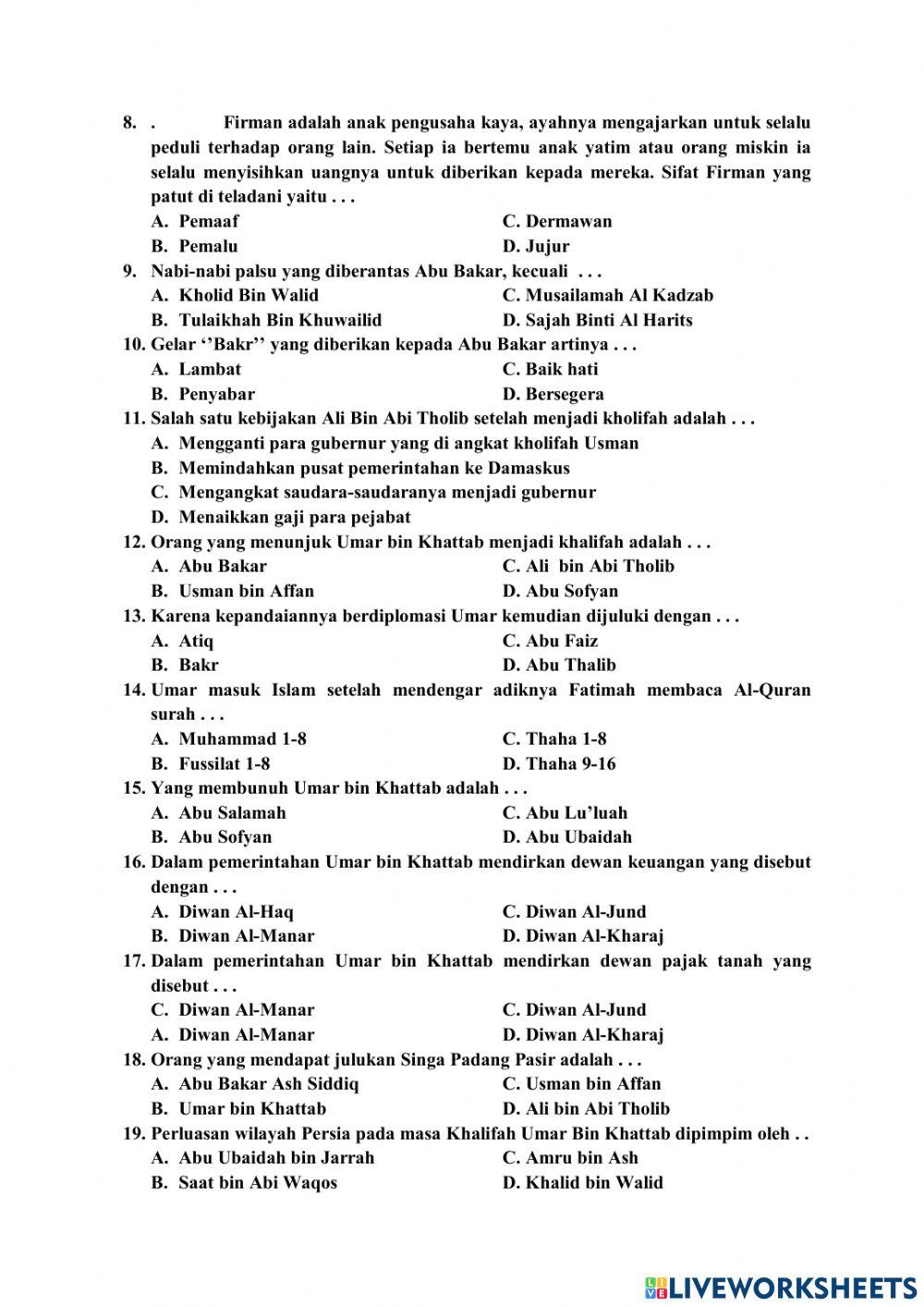 Pat sejarah kebudayaan islam