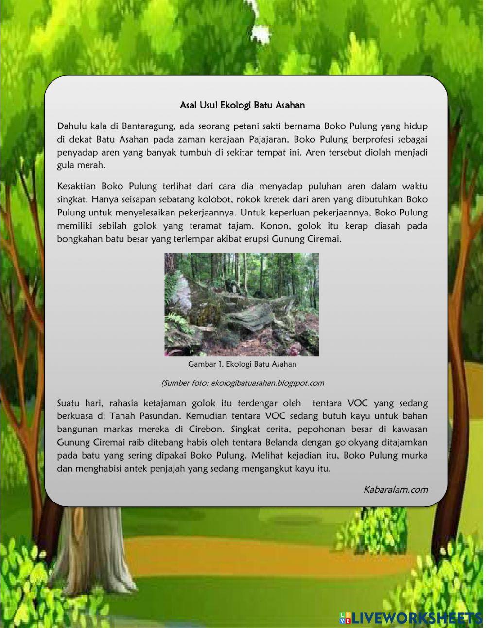 LKPD Bahasa Indonesia Tema 8 Subtema 1 Pembelajaran 1 Kelas IV