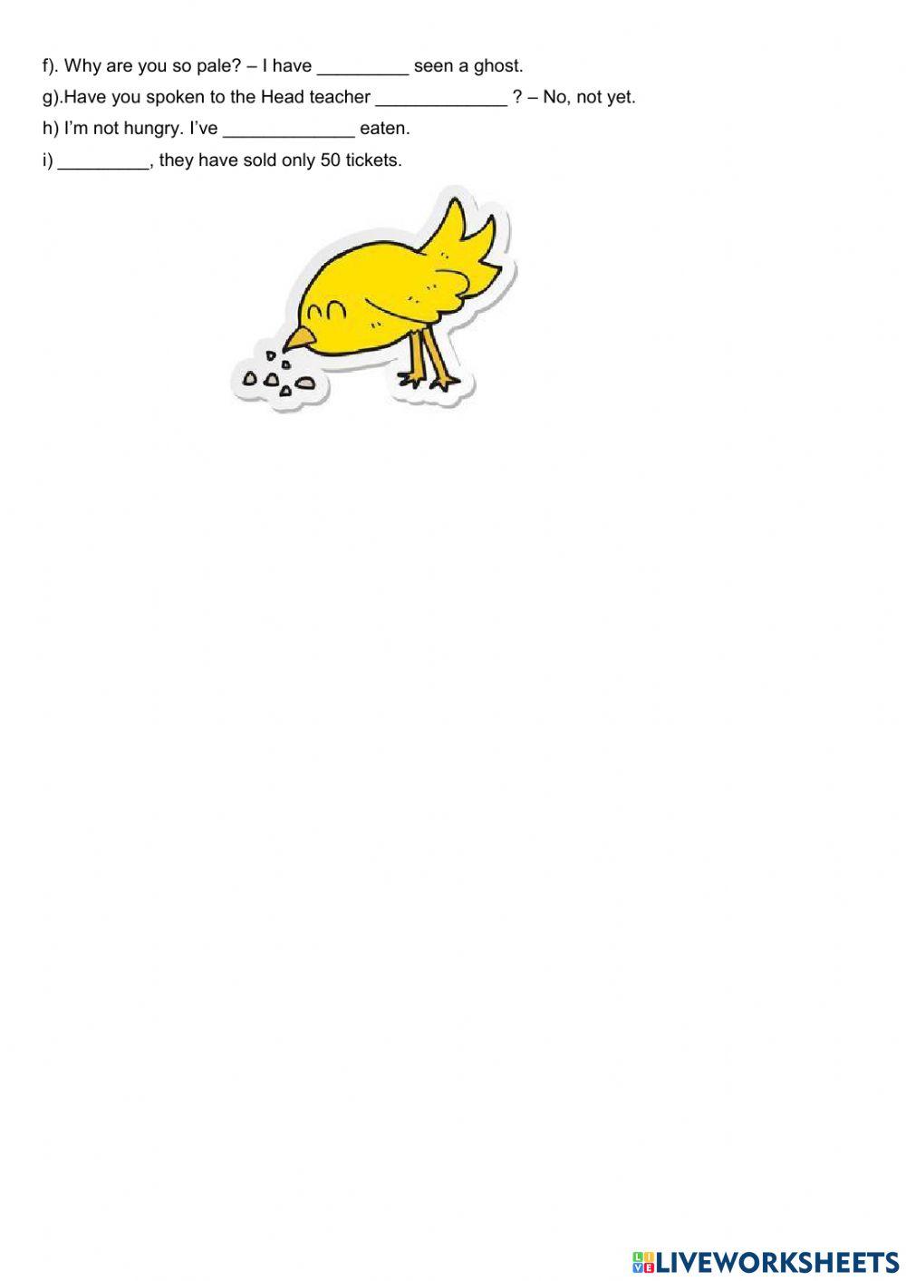 Present Perfect Simple - practice