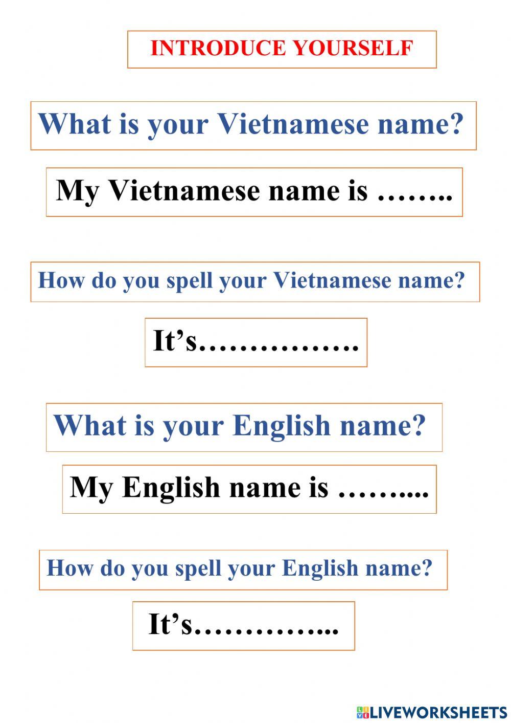 Introduce yourself 1