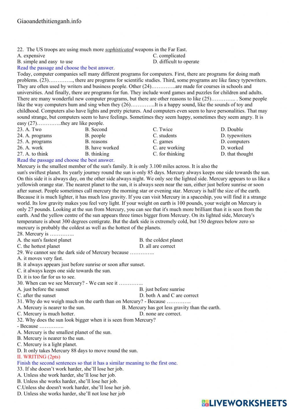 Đề 39 - Bộ 40 đề vào 10