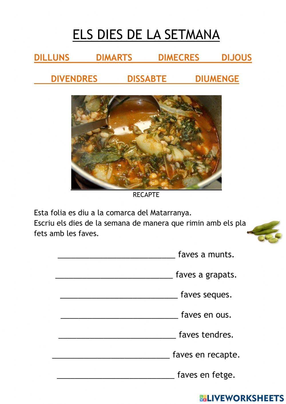 Folia dies de la setmana