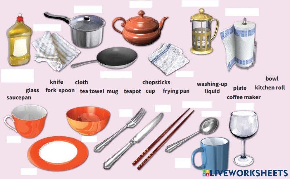 In the kitchen: utensils