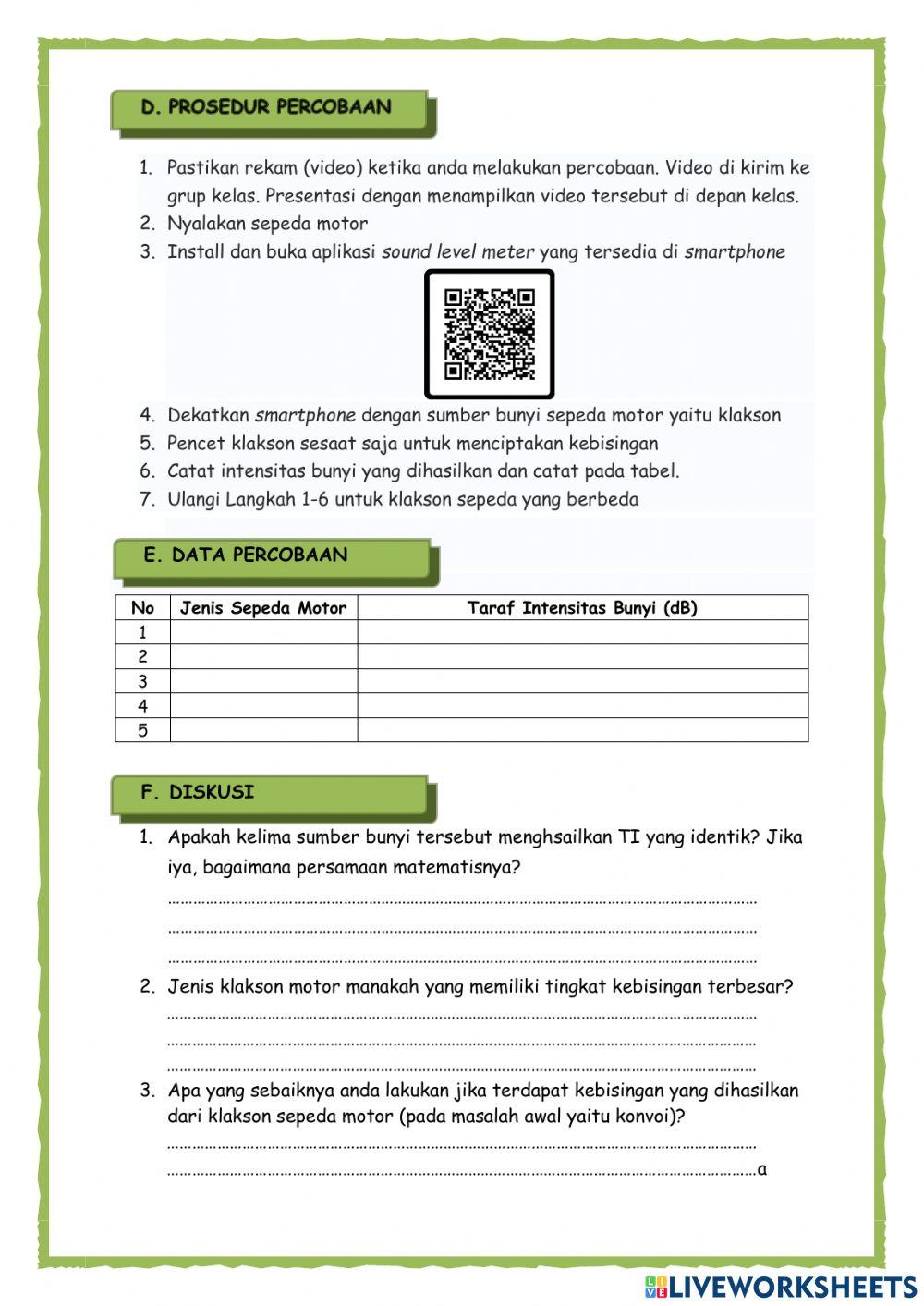 LKPD Gelombang Bunyi Kinestetik