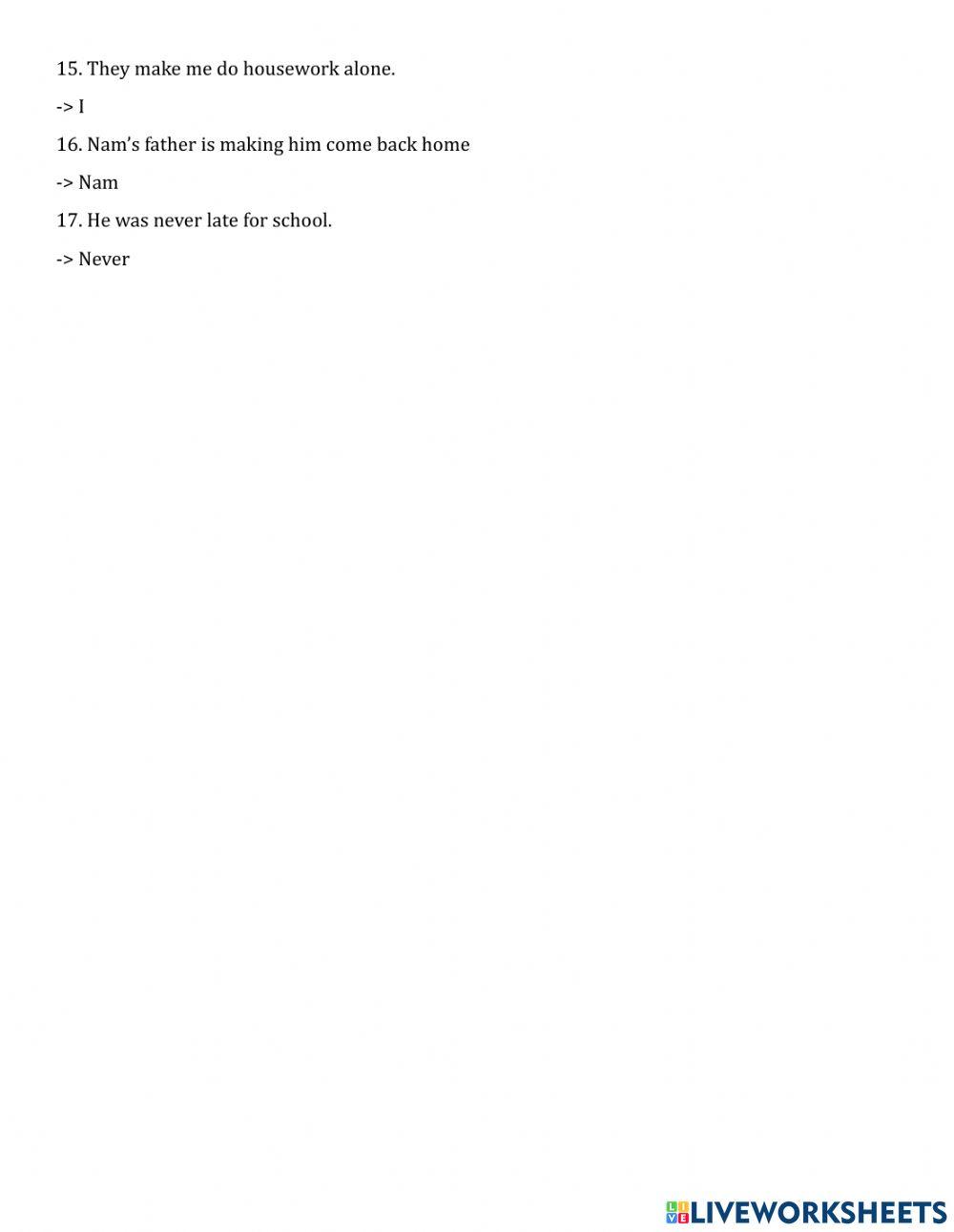 ĐN Never, BĐ make, So sánh kép