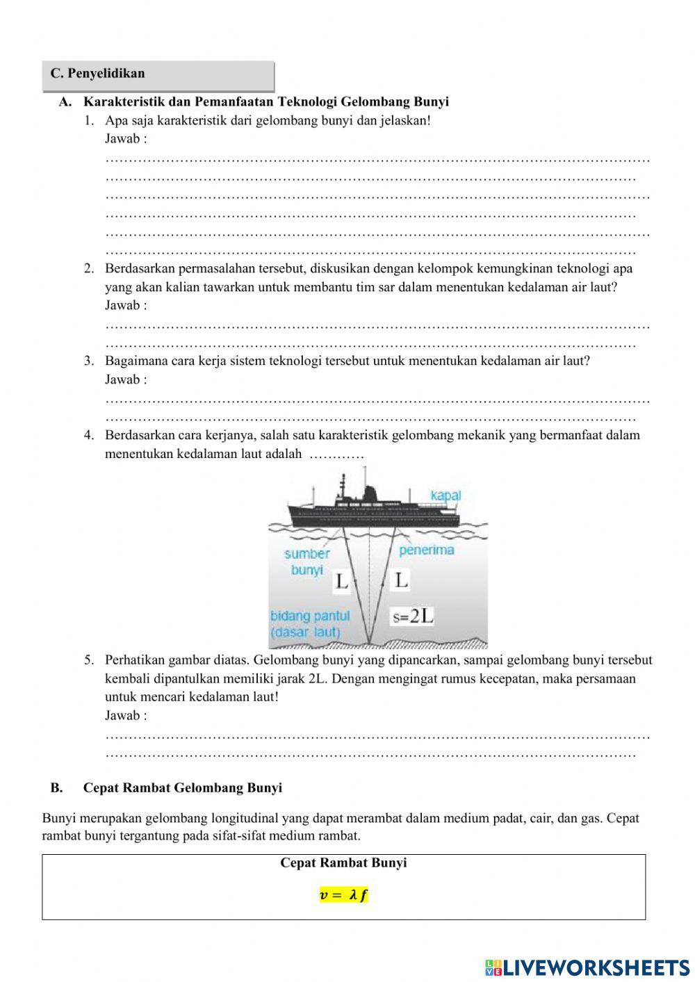 Karakteristik Gelombang Bunyi