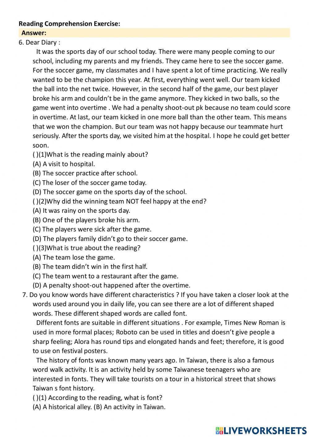 初級閱讀b5(99): 6-10