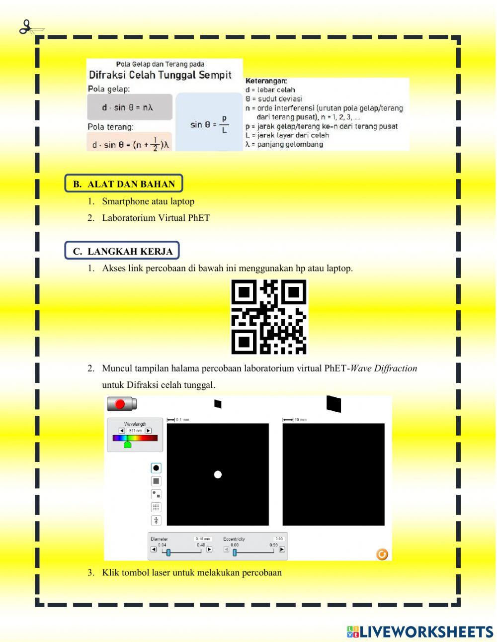 LKPD Gelombang Cahaya Difraksi