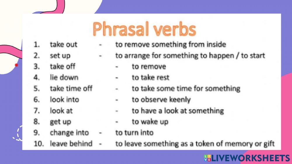 Phrasal Verbs