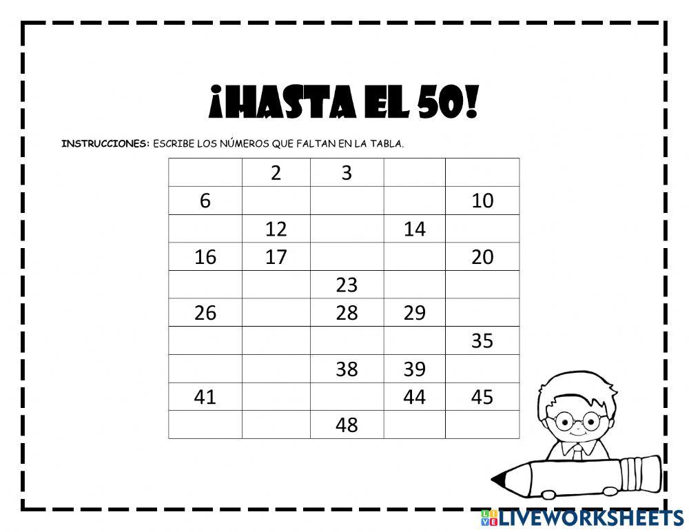 Hasta el 50