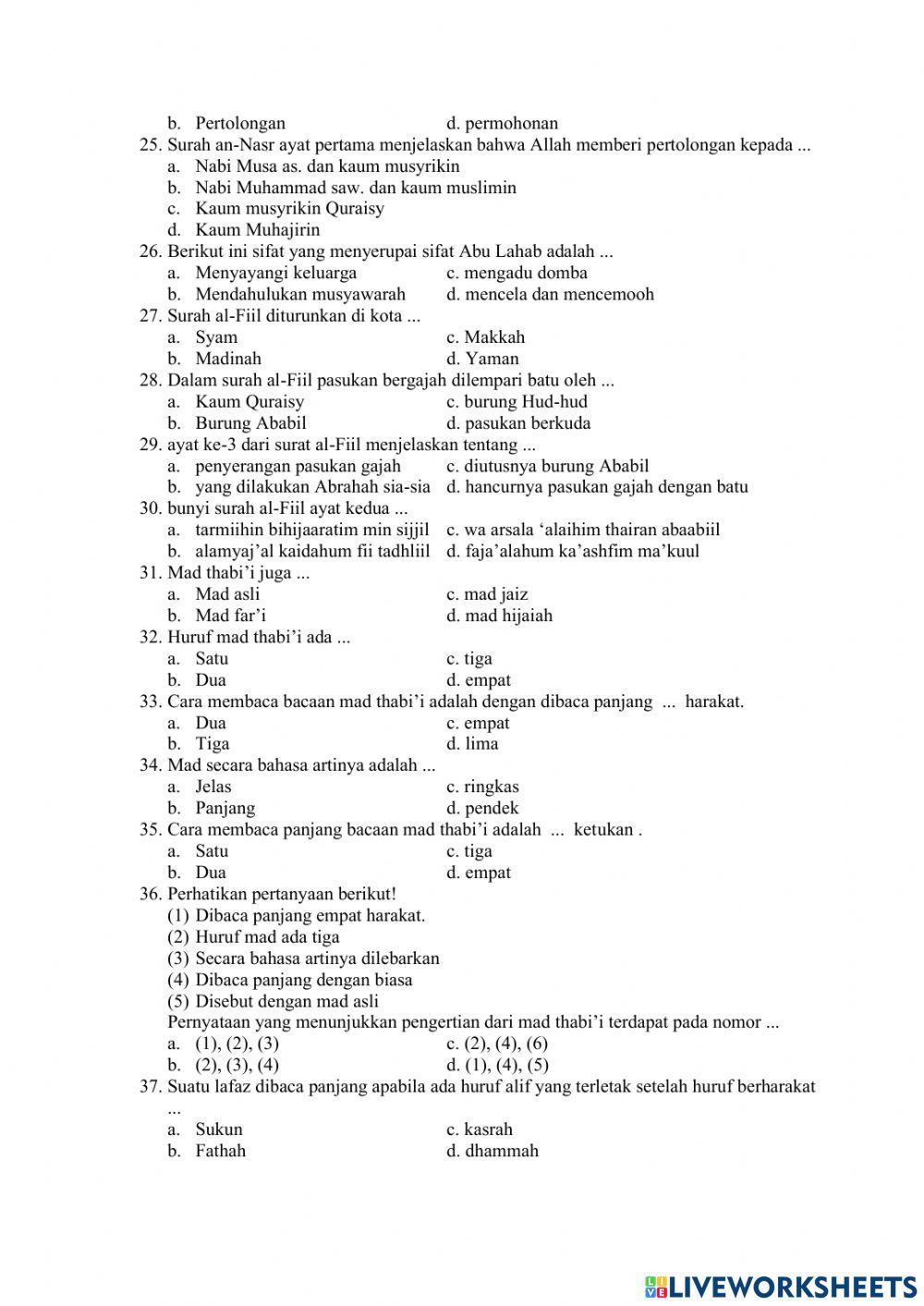 AL-QUR'AN HADIS kelas 3