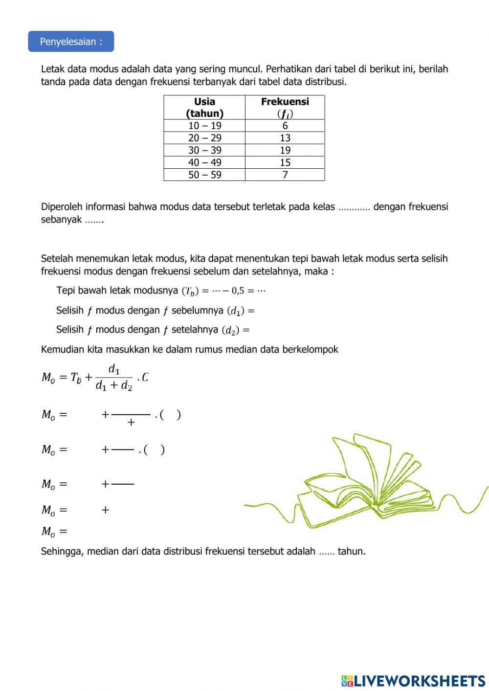 LKPD Ukuran Pemusatan Data Kelompok