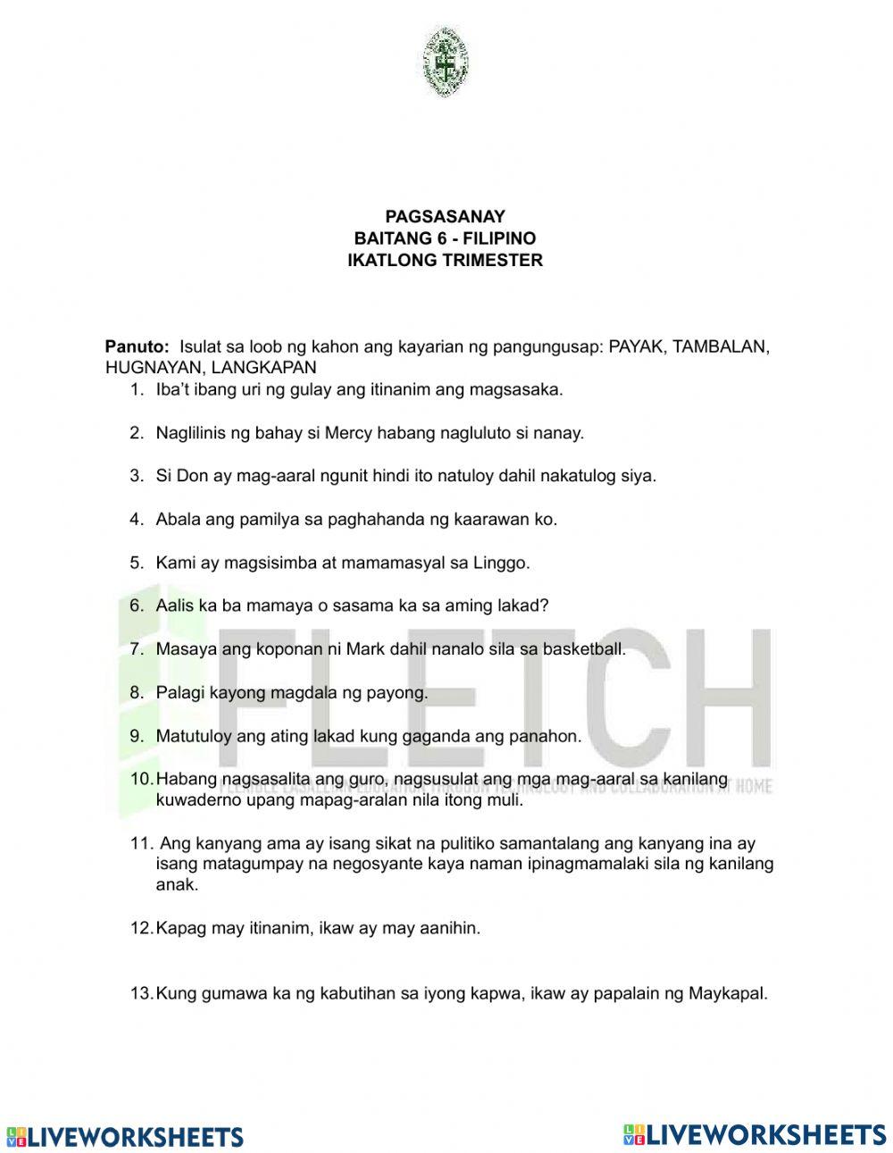 Kayarian ng pangungusap